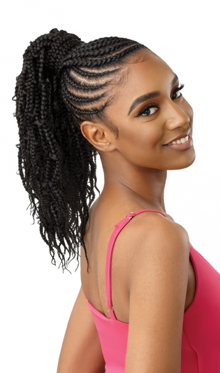OUTRE Synthetic Pretty Quick Pony - Butterfly Jungle Wavy Box Braid 16