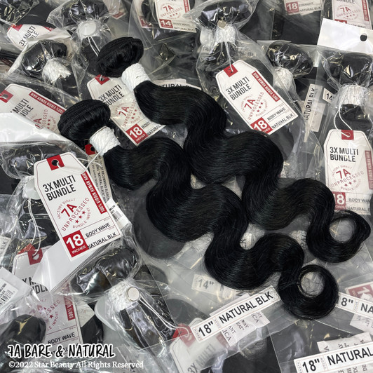 SENSATIONNEL 7A Bare & Natural Virgin Hair Body Wave (10"-28")