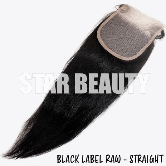 15A Black Label Raw Virgin Hair 4x4 HD Lace Closure - Straight (12"-14")