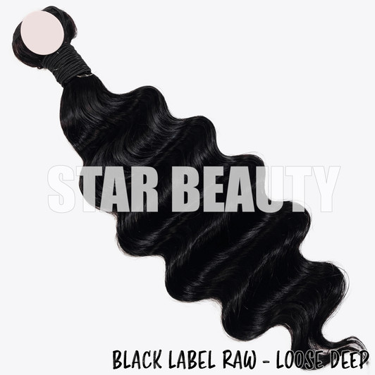15A Black Label Raw Virgin Hair Single Bundle - Loose Deep  (10"- 30")