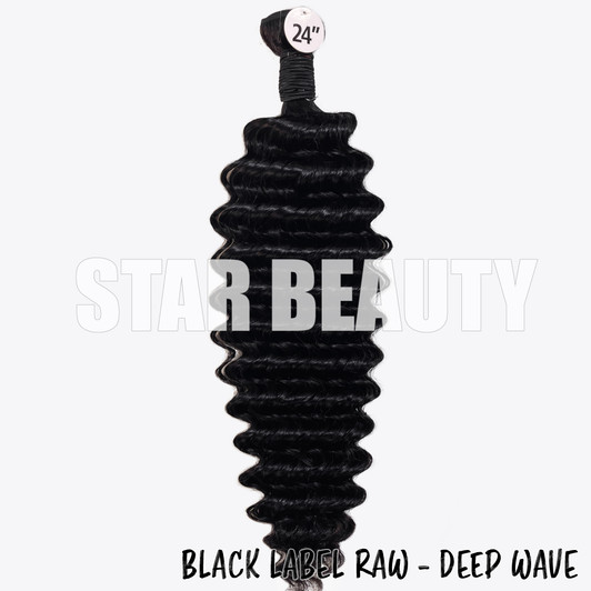 15A Black Label Raw Virgin Hair Single Bundle - Deep Wave (10"-30")