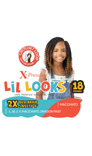 OUTRE X-Pression LiL Looks Crochet Braid - BOX BRAID SWEETY 8" 2X