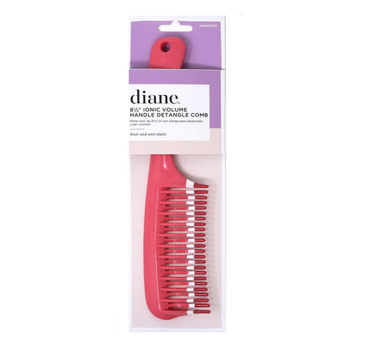 DIANE Mebco 8 1/2'' Ionic Volume Handle Detangler Comb