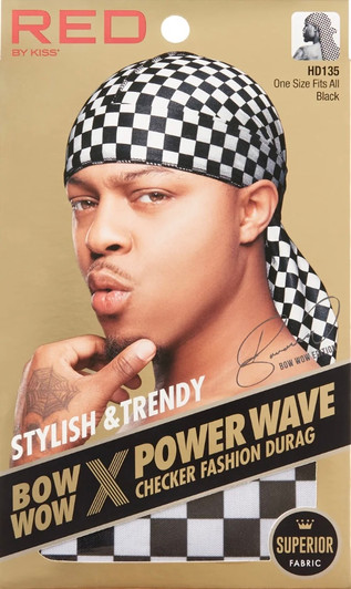 KISS Bow Wow X Power Wave Checker Fashion Durag