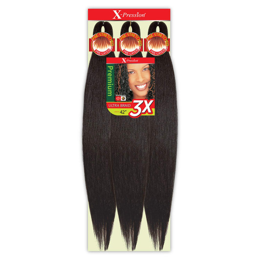 Sensationnel Braiding Sensationnel African Collection 3X X-PRESSION KIDS  PRE-STRETCHED BRAID 28″ (3-PACK, 1B)