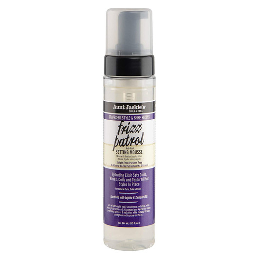 Aunt Jackie's Grapeseed Frizz Patrol Anti-Poof Setting Hair Mousse