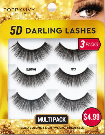 ABSOLUTE Poppy & Ivy5D Darling Lashes - 3 Pairs