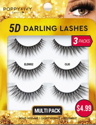 ABSOLUTE Poppy & Ivy5D Darling Lashes - 3 Pairs