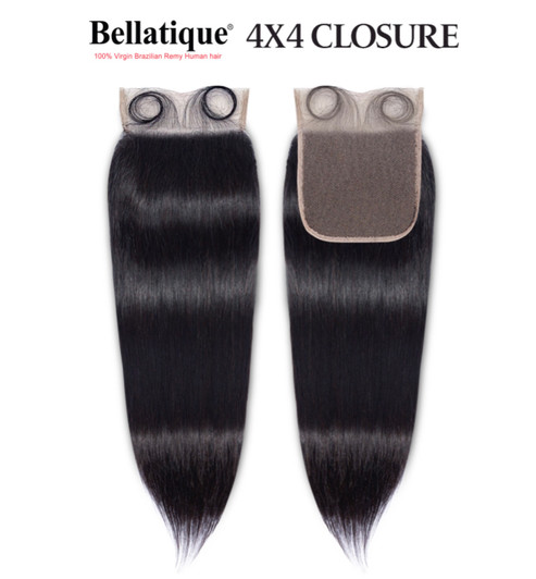 15A BELLATIQUE 100% Virgin Hair 4x4 Closure - Straight (12"- 20") 15A BELLATIQUE 100% Virgin Hair 4x4 Closure - Straight (12"- 20")