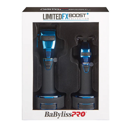 BaBylissPRO Blue FX Boost+ Limited Edition Clipper & Trimmer Set w/ Charging Base BaBylissPRO Blue FX Boost+ Limited Edition Clipper & Trimmer Set w/ Charging Base
