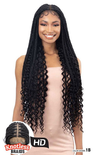 SHAKE N GO EQUAL Freetress Braided Lace Front Wig - Knotless Boho Box SHAKE N GO EQUAL Freetress Braided Lace Front Wig - Knotless Boho Box