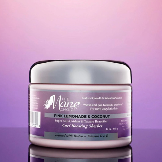 The Mane Choice Pink Lemonade Super Anti-Oxidant & Texture Beautifier Curl Boosting Sherbet
