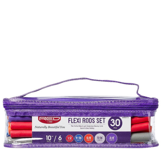 RED Flexi Rod Set 10" Set 30 PCS (6 pcs/color, 5 colors)