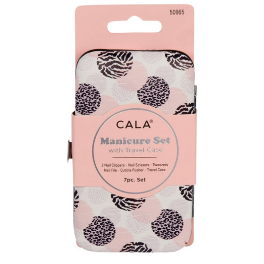 CALA Manicure Set with Travel Case (Animal Spots)