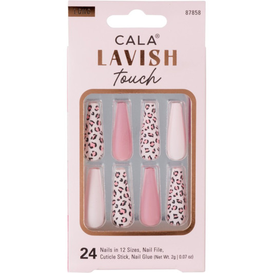 CALA Lavish Touch Long Coffin (Pink Cheetah)