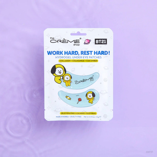 THE CREME SHOP BT21 "Work Hard, Rest Hard!" CHIMMY Hydrogel Under Eye Patches