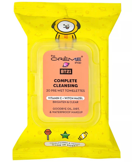 THE CREME SHOP BT21 Chimmy Complete Cleansing Towelettes - Vitamin C & Witch Hazel