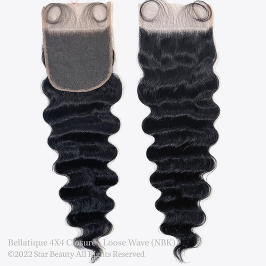 15A BELLATIQUE 100% Virgin Hair 4x4 Closure - Loose Wave (12"- 20")