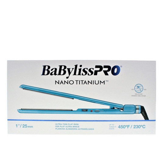 BaBylissPRO Nano Titanium 1"/25mm Ultra-thin Straightening Iron BaBylissPRO Nano Titanium 1"/25mm Ultra-thin Straightening Iron
