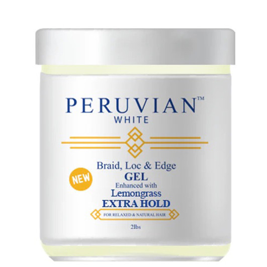 Peruvian White Braid, Loc & Edge Gel Extra Hold [Lemonglass]