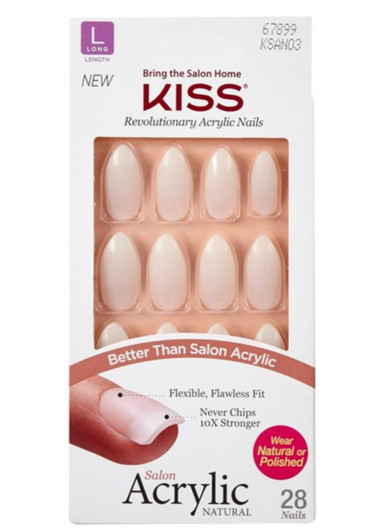 KISS Salon Acrylic Natural Nails 28pc - FORBIDDEN