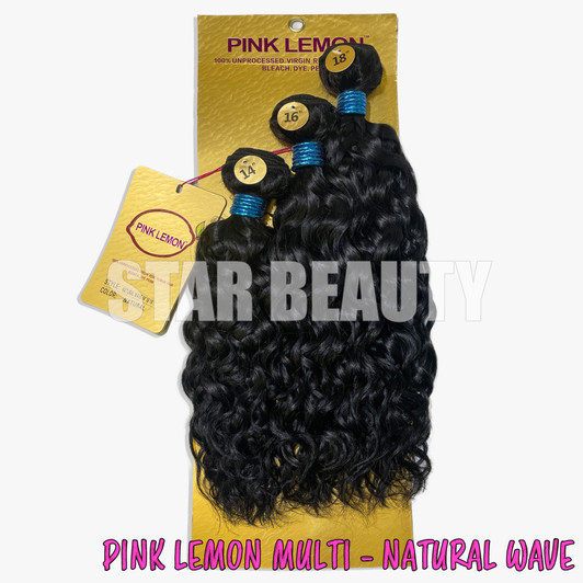 15A PINK LEMON Brazilian 3 Bundle Multi Pack - Natural Wave
