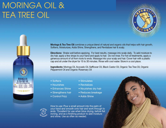 Nefertiti's Secrets Natural Moringa & Tea Tree Oil Nefertiti's Secrets Natural Moringa & Tea Tree Oil