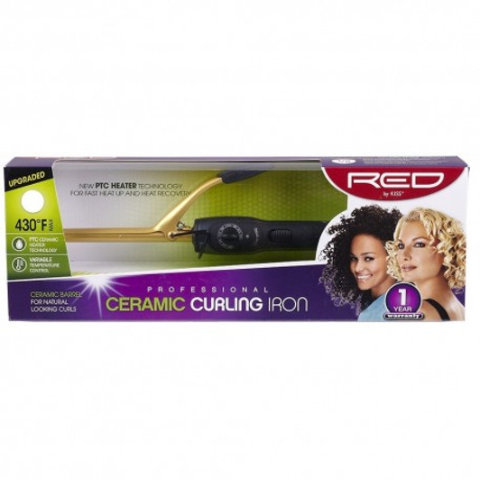 RED Ceramic Tourmaline Professional Curling Iron