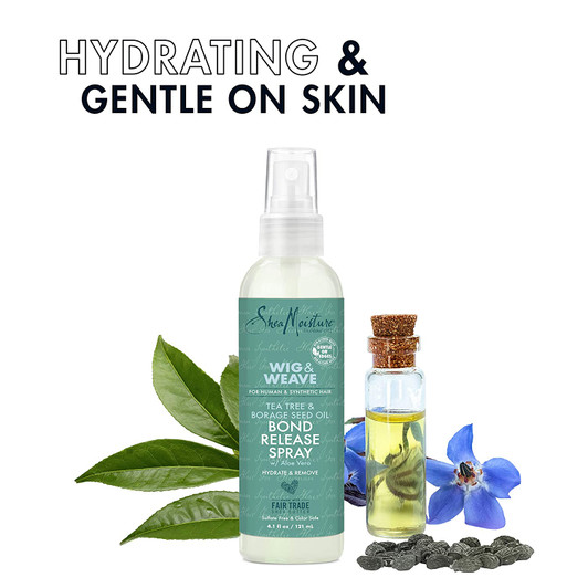 Shea Moisture Wig & Weave Tea Tree & Borage Seed Oil Bond Release Hair Spray
