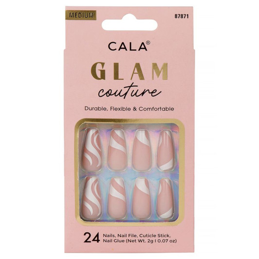 CALA Glam Couture Medium Coffin Nail (Swirl)