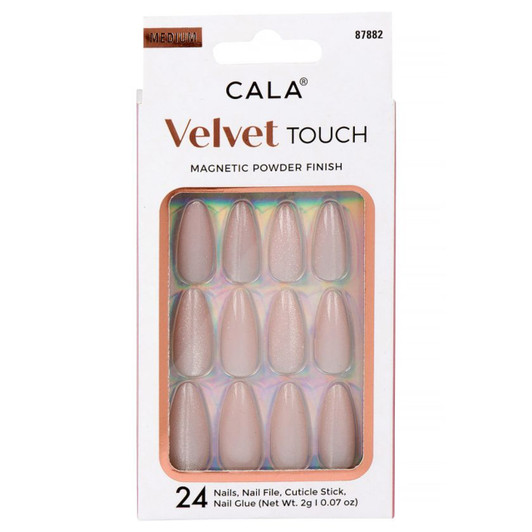 CALA Velvet Touch Medium Coffin Nail (Almond Pink Cateye)