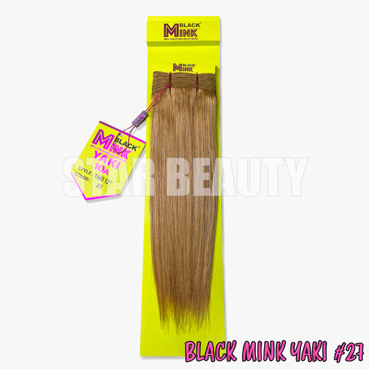 Black Mink Yaki Straight - 27 (10"- 14") Black Mink Yaki Straight - 27 (10"- 14")