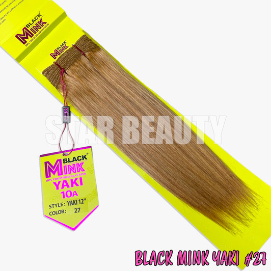 Black Mink Yaki Straight - 27 (10"- 14") Black Mink Yaki Straight - 27 (10"- 14")
