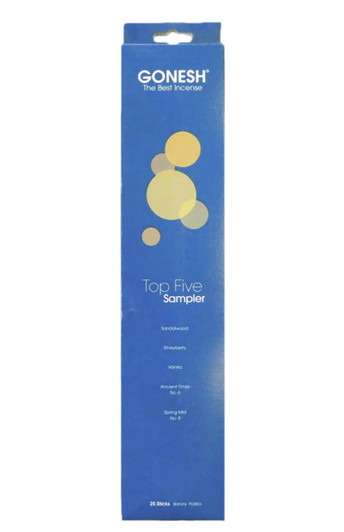 GONESH Extra Rich Collection - Top 5 Incense (25/PK)