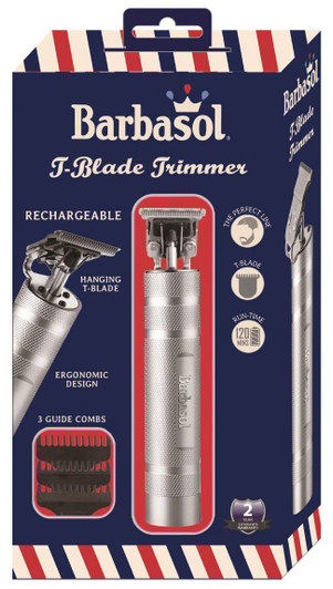 BARBASOL Classic Stainless-Steel Rechargeable Zero-Gapped T-Blade Trimmer BARBASOL Classic Stainless-Steel Rechargeable Zero-Gapped T-Blade Trimmer