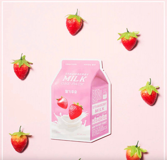 [A'PIEU] Milk One Pack Mask (Strawberry)