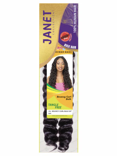 Janet Collection 100% Human Hair - Bouncy Curl Bulk (18"-24") Janet Collection 100% Human Hair - Bouncy Curl Bulk (18"-24")