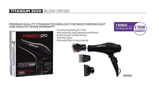 RED Pro 3500 Turbo Titanium Dryer