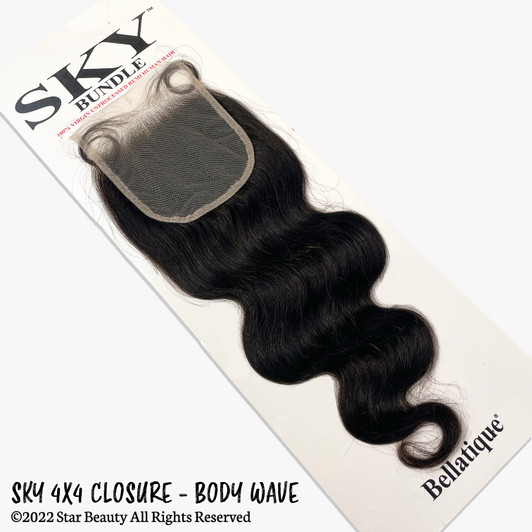 SKY 100% Virgin Human Hair 4x4 Closure - Body Wave (12"- 20") SKY 100% Virgin Human Hair 4x4 Closure - Body Wave (12"- 20")
