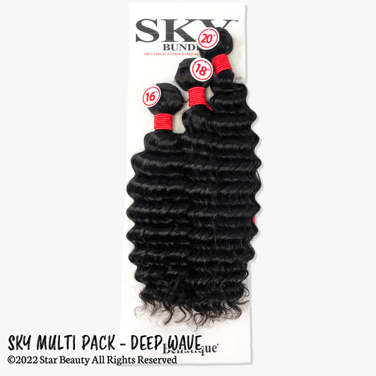 SKY 100% Virgin Human Hair Multi Pack - Deep Wave (10"- 24")