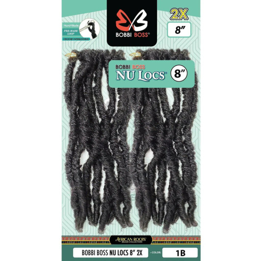 Bobbi Boss Synthetic Crochet Braids - Nu Locs 8" 2X Bobbi Boss Synthetic Crochet Braids - Nu Locs 8" 2X
