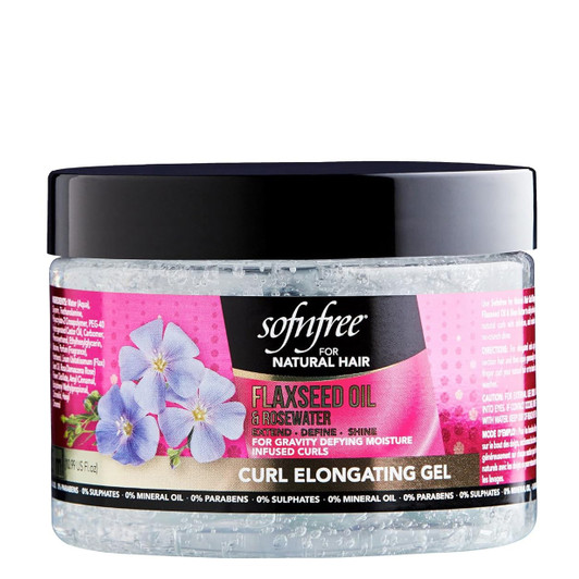 Sofnfree Curl Elongating Gel with Flaxseed Oil & Rosewater (11 oz)