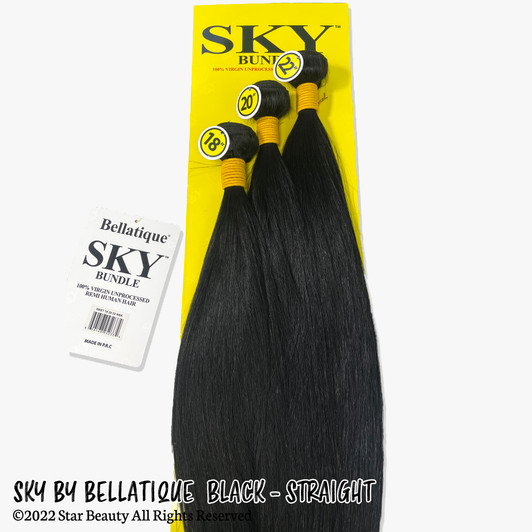 SKY By Bellatique Black 100% Virgin Human Hair Multi Pack - Straight (10"- 30")