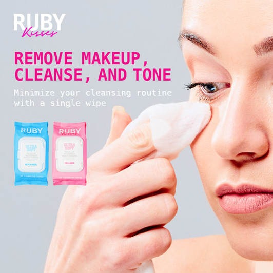 KISS Micellar Waterproof Makeup Removing Wipes - Witch Hazel