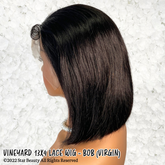 VINEYARD 100% Virgin Remy Human Hair 13x4 Lace Wig - Bob
