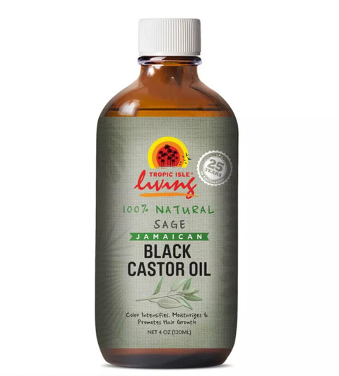 Tropic Isle Living 100% Natural Jamaican Black Castor Oil - Sage