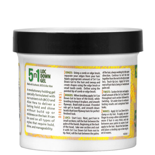 Tropic Isle Living Jamaican Black Castor Oil 5 in 1 Loc Down Gel (12 oz)