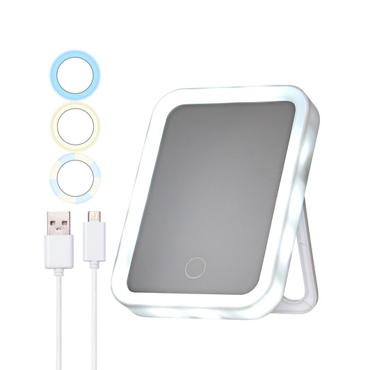 RED LED Table Mirror