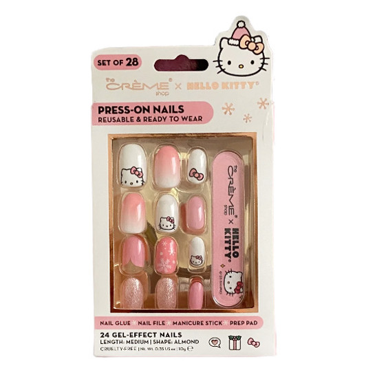 THE CREME SHOP X Hello Kitty - Classic Cutie Reusuable Press-on Nail Kit - Pink