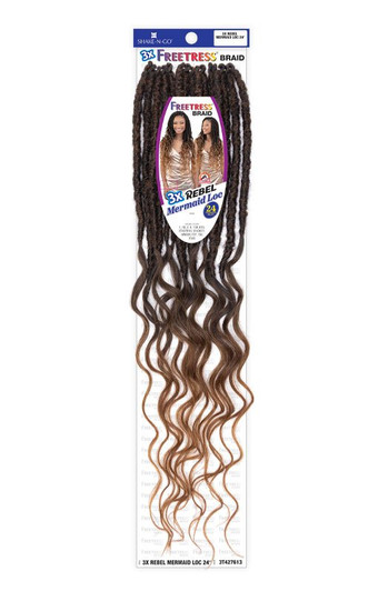 SHAKE N GO FreeTress Synthetic Hair Crochet Braids - 3X Rebel Mermaid Loc 24" SHAKE N GO FreeTress Synthetic Hair Crochet Braids - 3X Rebel Mermaid Loc 24"